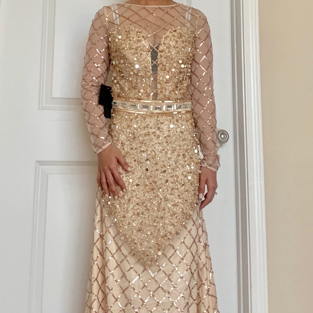 💥ILLUSION EMBELLISHED GOWN 👗✨💥